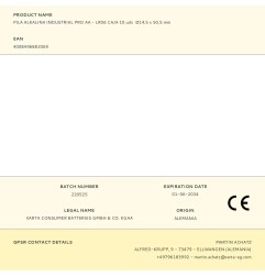 Pila alkalina industrial pro aa - lr06 caja 10 uds ø14,5 x 50,5 mm