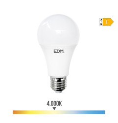 Bombilla standard led e27 24 w 2700 lm 4000 k luz dia ø7 x 13,6 cm