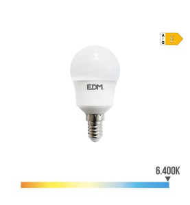 Bombilla esferica led e14 8,5 w 1000 lm 6400 k luz fria ø4,5 x 8,8 cm