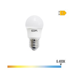 Bombilla esferica led e27 8,5 w 1000 lm 6400 k luz fria ø4,5 x 8,6 cm