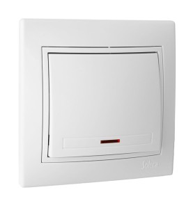 Conmutador/interruptor luminoso 10ax 250v serie europa solera erp02ilu
