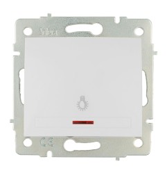 Pulsador luz luminoso 10a 250v serie europa solera erp04ilqc