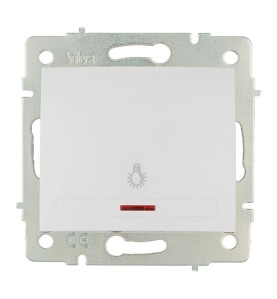 Pulsador luz luminoso 10a 250v serie europa solera erp04ilqc