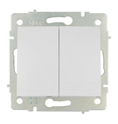 Doble conmutador/interruptor 10ax 250v serie europa solera erp12qc