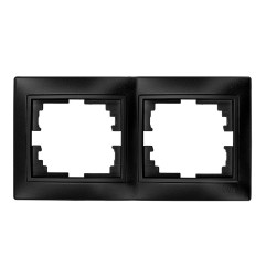 Marco para 2 elementos horizontal grafito 154x81x10mm serie europa solera erp72ngu