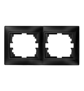 Marco para 2 elementos horizontal grafito 154x81x10mm serie europa solera erp72ngu