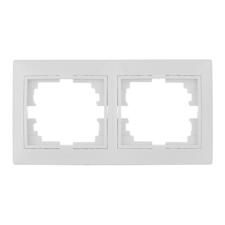 Marco para 2 elementos horizontal blanco 154x81x10mm serie europa solera erp72u