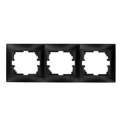 Marco para 3 elementos horizontal grafito 225x81x10mm serie europa solera erp73ngu