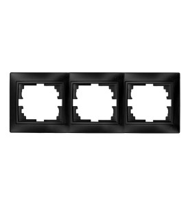 Marco para 3 elementos horizontal grafito 225x81x10mm serie europa solera erp73ngu