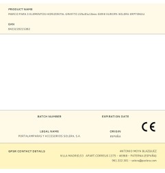 Marco para 3 elementos horizontal grafito 225x81x10mm serie europa solera erp73ngu