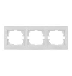 Marco para 3 elementos horizontal blanco 225x81x10mm serie europa solera erp73u