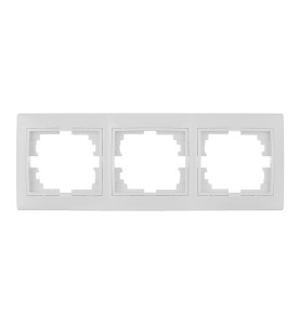 Marco para 3 elementos horizontal blanco 225x81x10mm serie europa solera erp73u