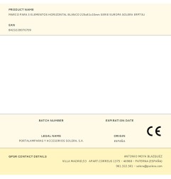Marco para 3 elementos horizontal blanco 225x81x10mm serie europa solera erp73u