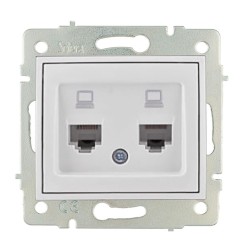 Toma doble de datos rj4 cat6 serie europa solera erp88/2