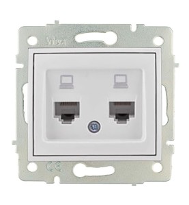 Toma doble de datos rj4 cat6 serie europa solera erp88/2
