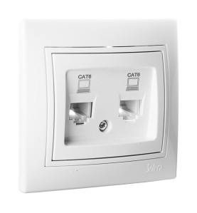 Toma doble de datos rj4 cat6 serie europa solera erp88/2u
