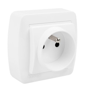 Base bipolar t/t con sistema frances superficie mural 74 x 72 x 28 mm