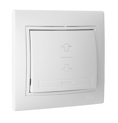 Iinterruptor persiana 10a 250v blanco con marco serie europa solera erp21u