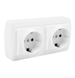 Base doble bipolar con t/tl superficie mural 148 x 72 x 42 mm