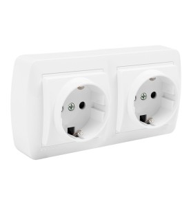 Base doble bipolar con t/tl superficie mural 148 x 72 x 42 mm
