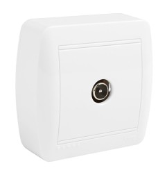 Toma de señal unica para tv 74x72x28mm. superficie mural solera mur94u