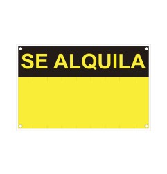 Rotulo "se alquila" (pvc 0.4mm) 45x70cm normaluz