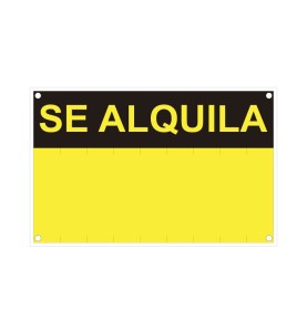 Rotulo "se alquila" (pvc 0.4mm) 45x70cm normaluz