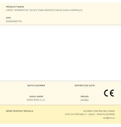 Cartel informativo "salida" (inox adhesivo 0.8mm) 5x20cm normaluz