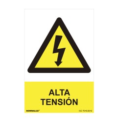 Cartel peligro "alta tension" (pvc 0.7mm) 30x40cm normaluz