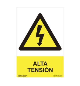 Cartel peligro "alta tension" (pvc 0.7mm) 30x40cm normaluz