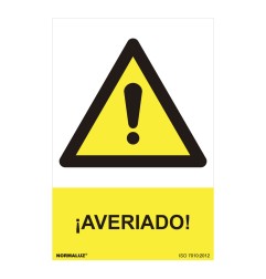 Cartel peligro "averiado" (pvc 0.7mm) 30x40cm normaluz