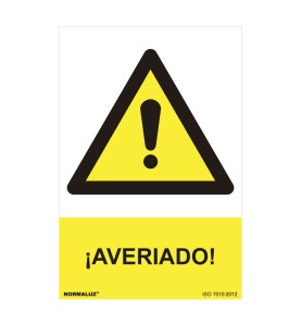 Cartel peligro "averiado" (pvc 0.7mm) 30x40cm normaluz