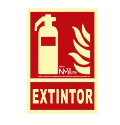 Cartel de extinción "extintor" clase b (pcv 0,7mm) 21x30cm normaluz