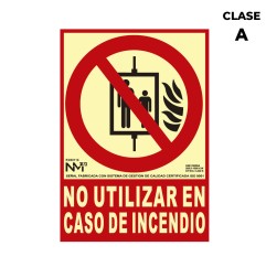 Cartel de extinción "no utilizar en caso de incendio" clase a (pvc 1mm) 21x30cm normaluz
