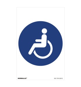 Cartel "obligatorio personas discapacitadas" (pvc 0,7mm) 30x40cm normaluz