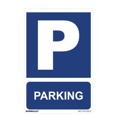 Cartel "parking" (pvc 0,7mm) 30x40cm normaluz