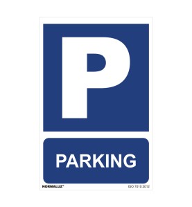 Cartel "parking" (pvc 0,7mm) 30x40cm normaluz