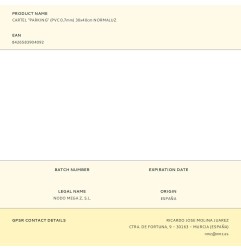 Cartel "parking" (pvc 0,7mm) 30x40cm normaluz