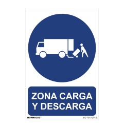 Cartel "zona carga y descarga" (pvc 0,7mm) 30x40cm normaluz