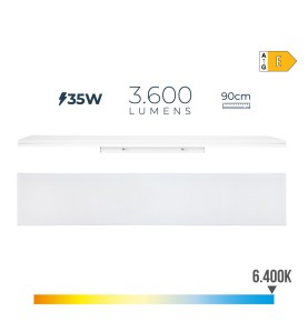 Regleta led 35 w 6400 k luz fria 3600 lm 12 x 90 x 4,5 cm