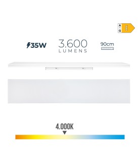 Regleta led 35 w 4000 k luz dia 3600 lm 90 x 4.5 x 12 cm