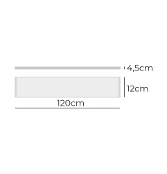 Regleta led 48 w 4000 k luz dia 4800 lm 12 x 120 x 4,5 cm