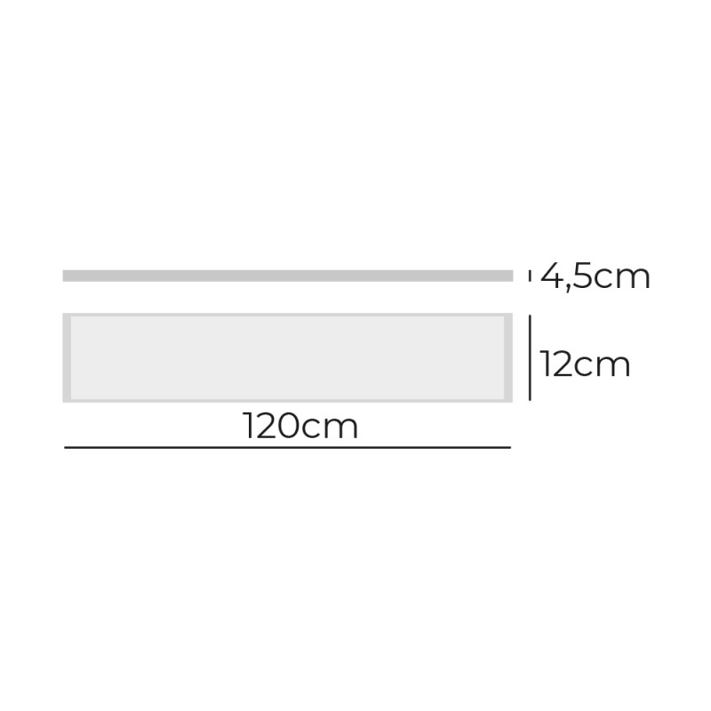 Regleta led 48 w 4000 k luz dia 4800 lm 12 x 120 x 4,5 cm