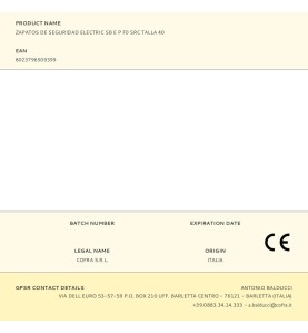 Zapatos de seguridad electric sb e p f0 src talla 40