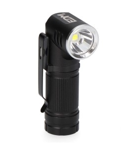 Linterna mini led 8w 450 lm. cuerpo aluminio, cabezal direccionable. recargable