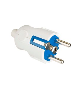 Clavija 2p+t 16a 250v blanco (retractilado) solera 1428