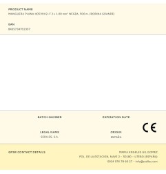 Manguera plana h05vvh2-f 2 x 1,00 mm² negra, 500 m. (bobina grande)