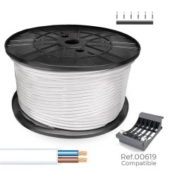 Manguera plana h03vvh2-f 2 x 0,75 mm² blanca, 700 m. (bobina grande)