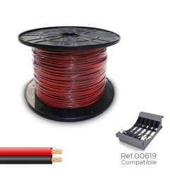 Cable paralelo 48v 2 x 1,50 mm² rojo/negro 500 m (bobina grande)