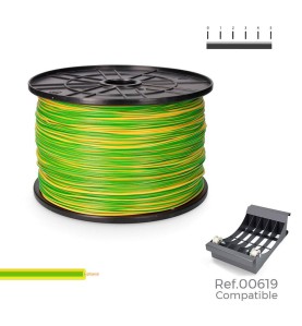 Cablecillo h05v-k 1,50 mm² bicolor, 1000 m. (bobina grande)